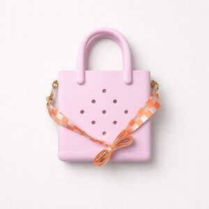 Eva Foam tote Stylish Pink Handbag with Orange Adjustable Strap, NWT